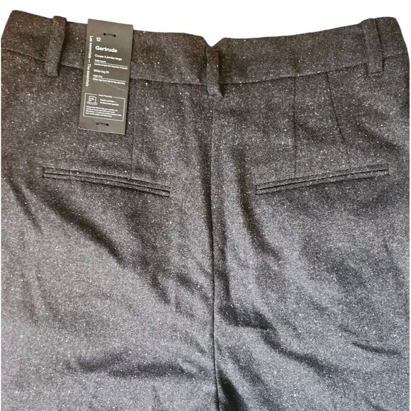 Frank And Oak Gertrude Tweed Trousers Womens 12 Wide-Leg High-Rise Office NWT - Picture 5 of 9